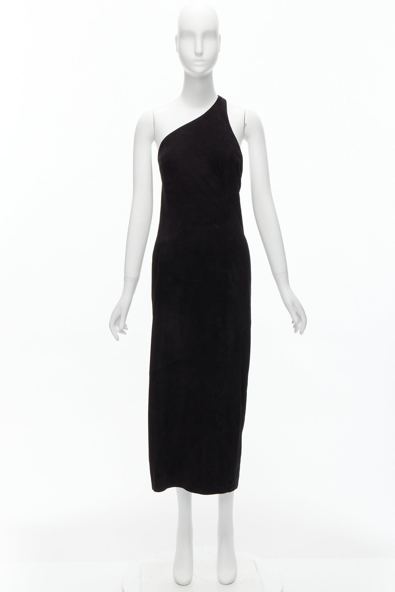 GUCCI TOM FORD - Robe crayon sans dos en daim véritable avec boucle dorée, taille IT 42 M en vente 4