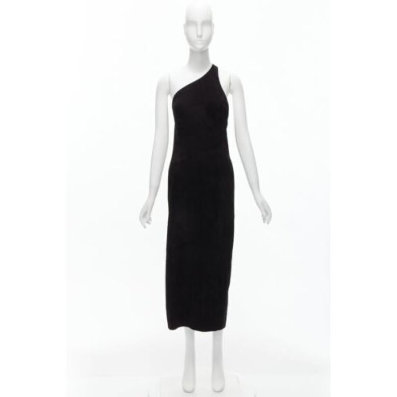 rare GUCCI TOM FORD genuine suede gold buckle backless pencil dress IT42 M 4