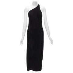raro Gucci Tom for Gucci in vera pelle scamosciata con fibbie dorate, abito a matita senza schienale IT42 M. I.