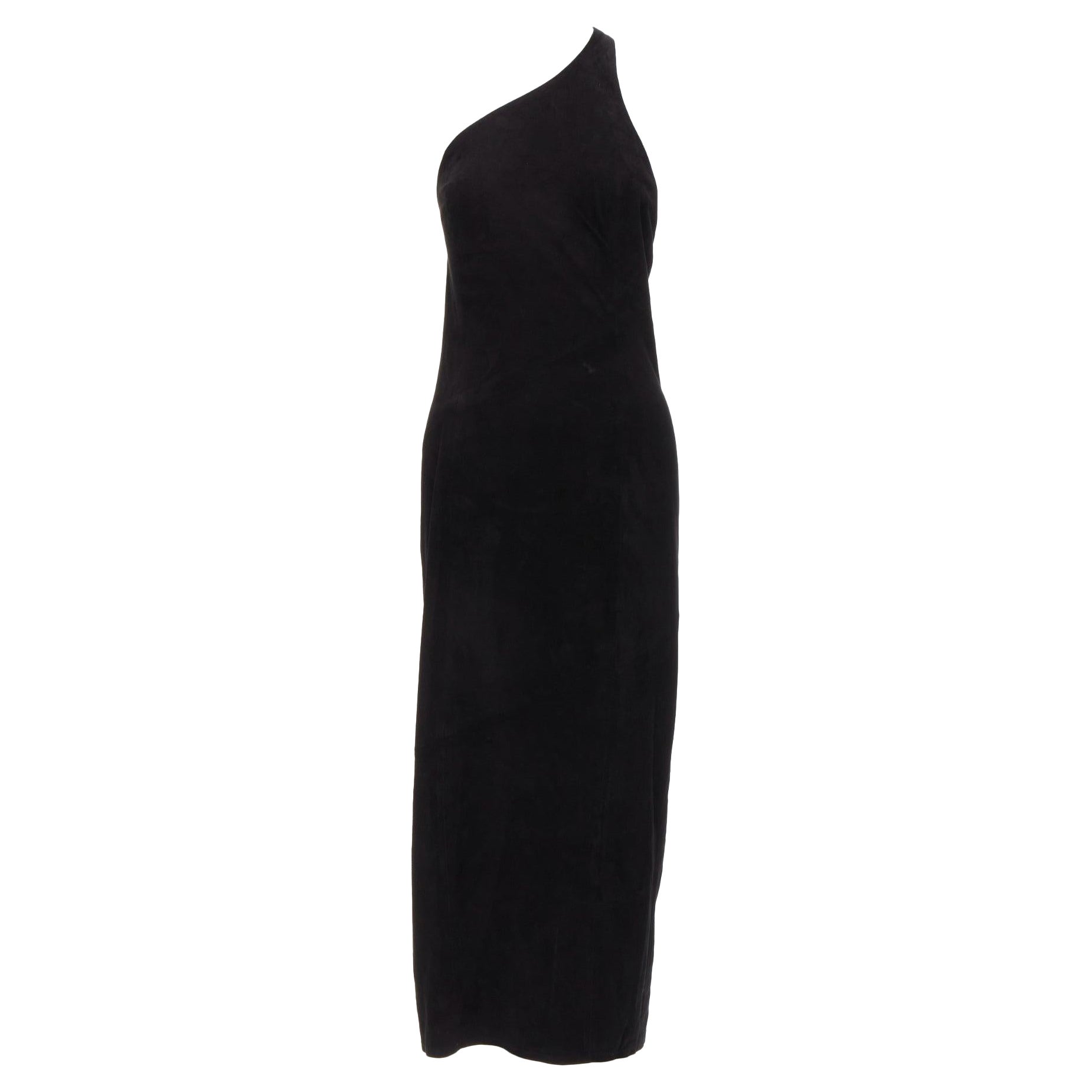 GUCCI TOM FORD - Robe crayon sans dos en daim véritable avec boucle dorée, taille IT 42 M en vente