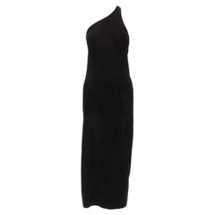 raro GUCCI TOM FORD ante genuino hebilla dorada vestido lápiz sin espalda IT42 M