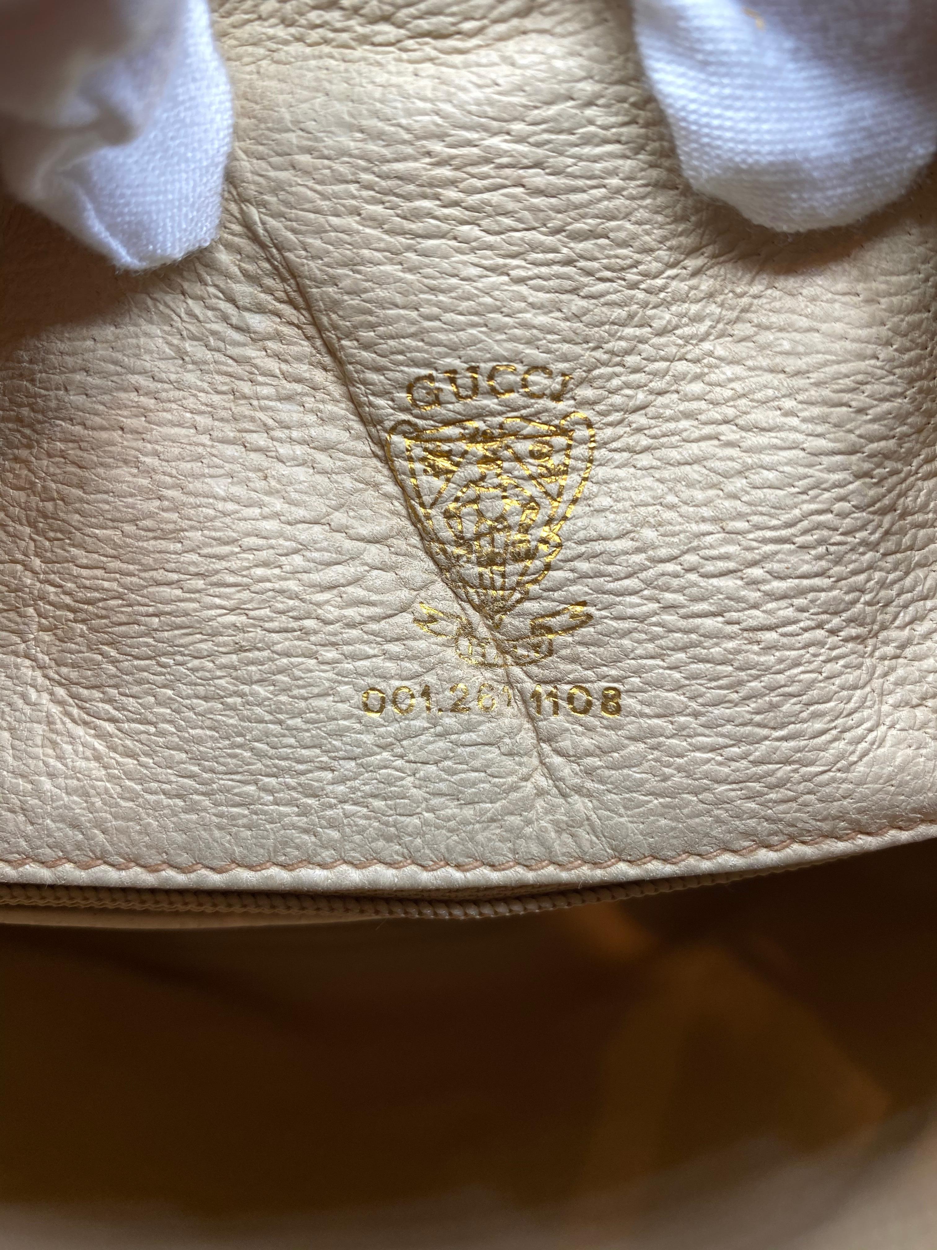 Rare Gucci Tri-Color Diamante Line Leather and Suede Drawstring Bucket Bag, 1980 4