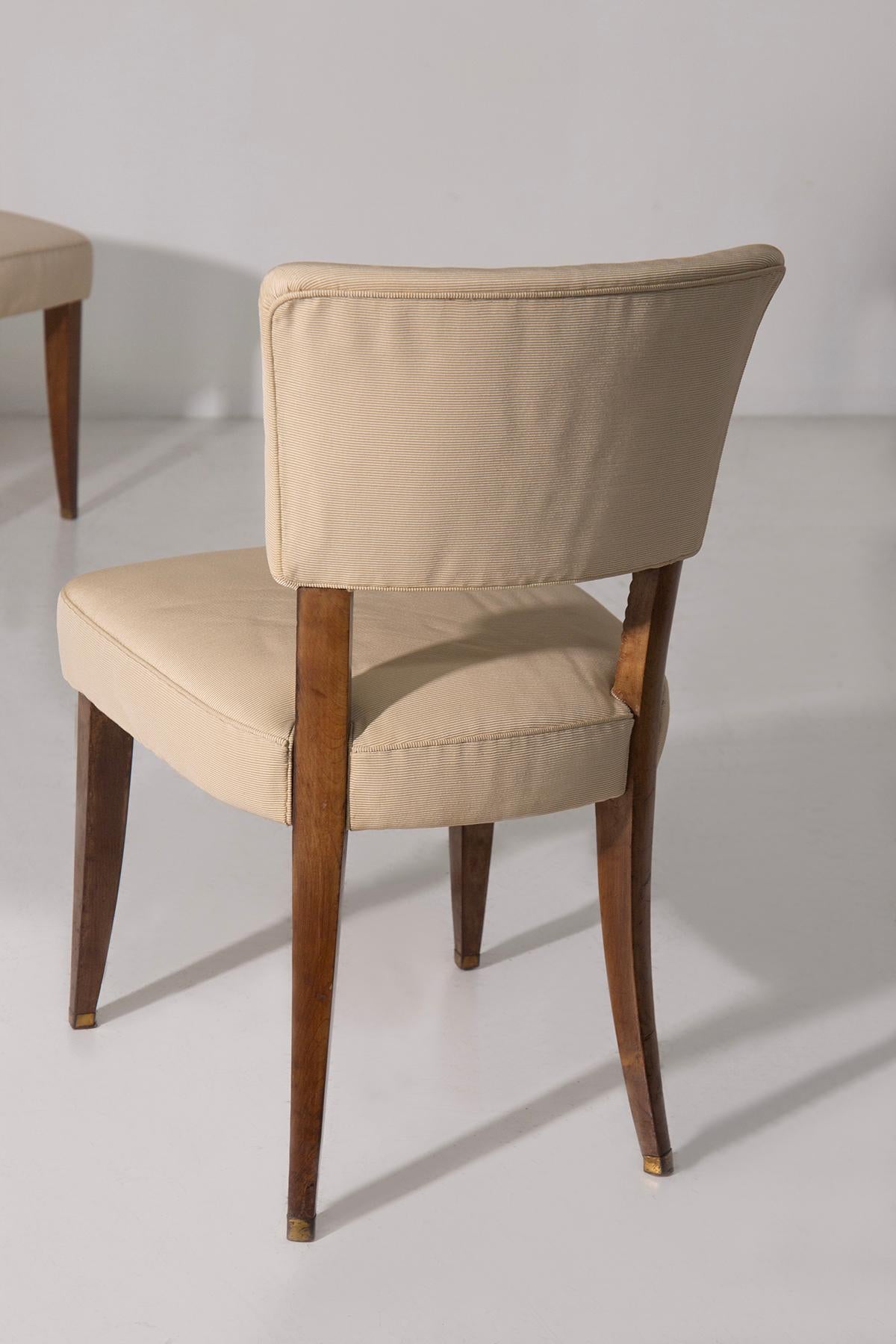 Tessuto Rare Guglielmo Ulrich italian set chairs in original fabric in vendita