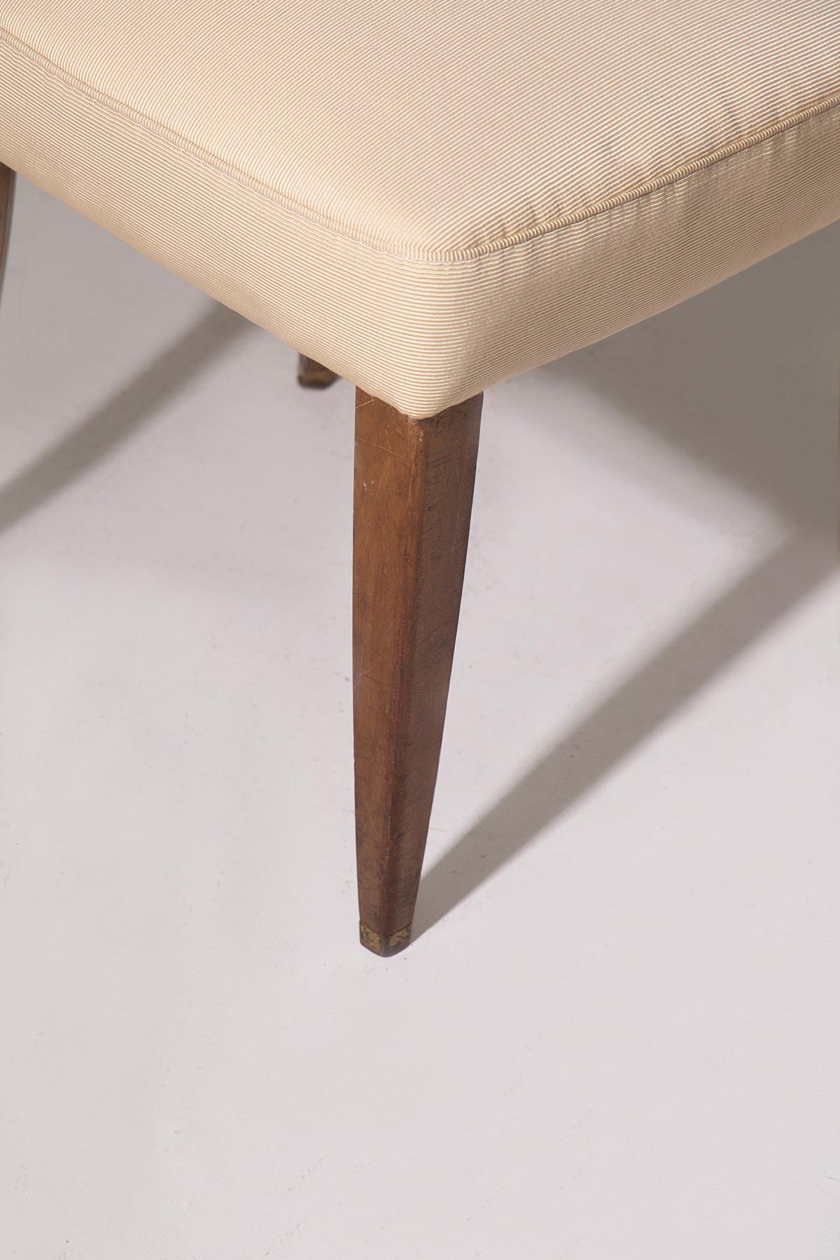 Rare Guglielmo Ulrich italian set chairs in original fabric in vendita 1