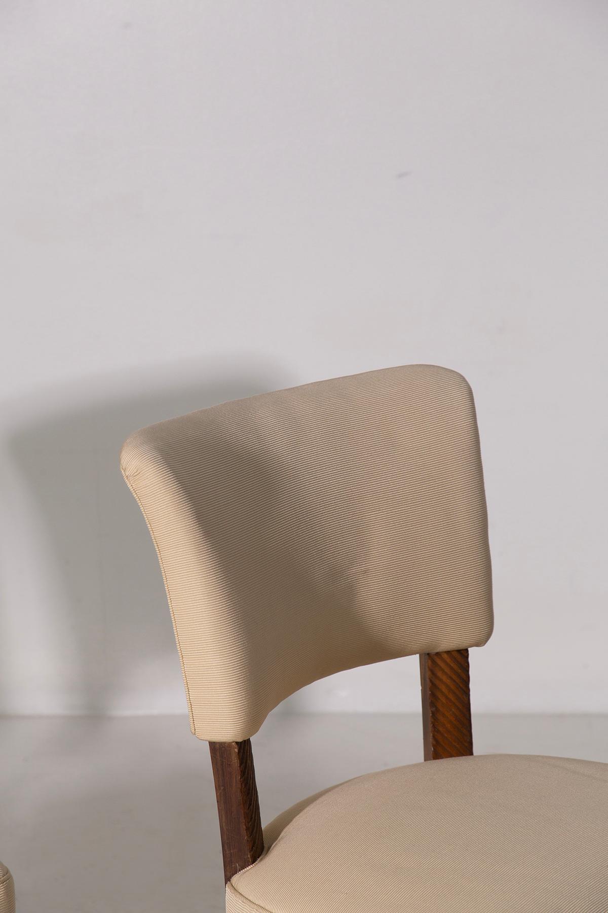 Rare Guglielmo Ulrich italian set chairs in original fabric in vendita 2