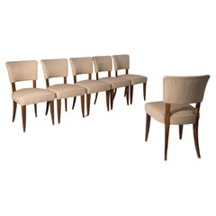 Rare Guglielmo Ulrich italian set chairs in original fabric