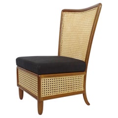 Rare Guglielmo Ulrich Walnut and Wicker Chair, Italy 1938