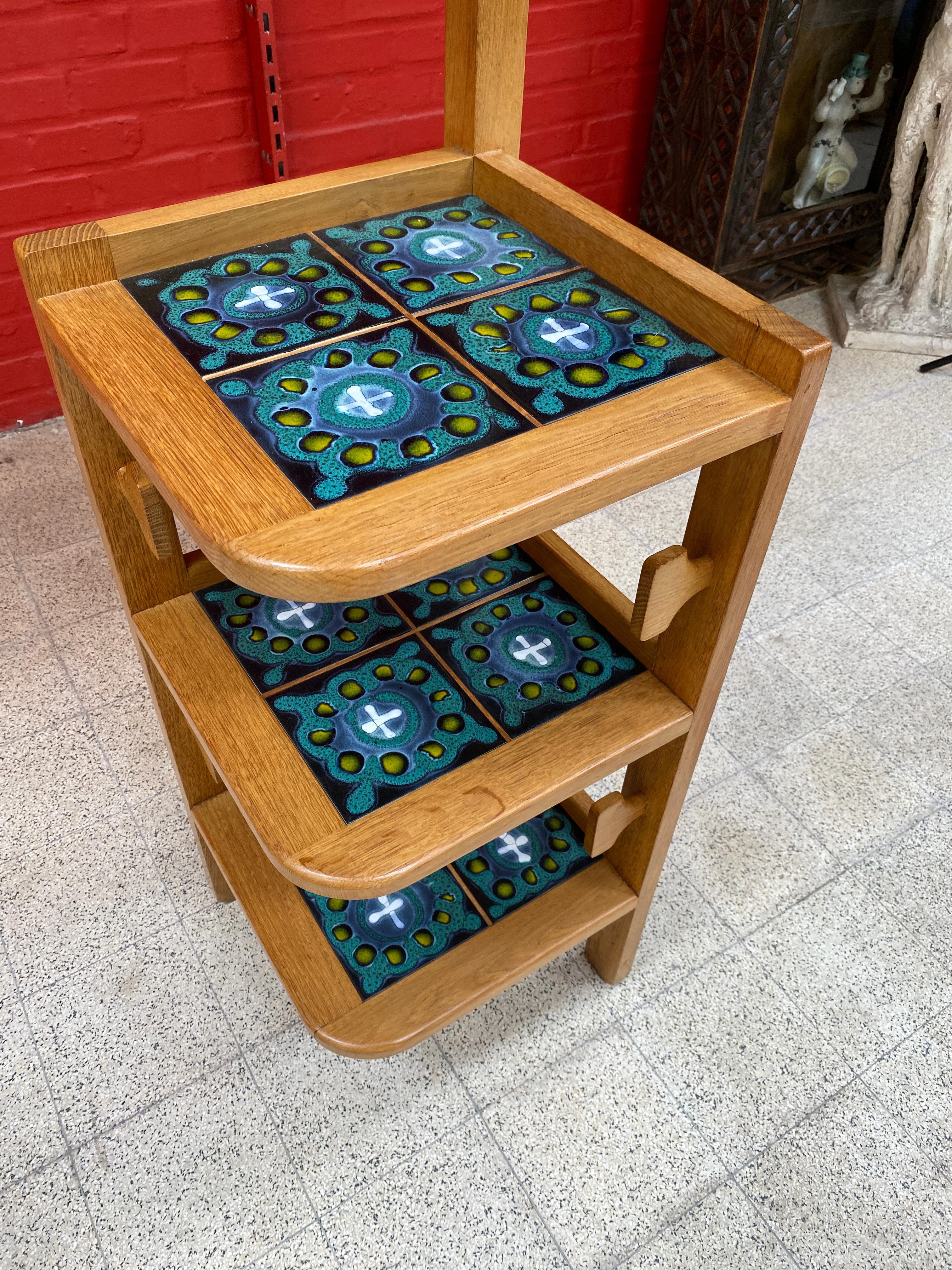 Mid-Century moderno Rara lampada da terra Guillerme et Chambron, edizione Votre Maison, circa 1970 in vendita