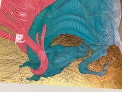 Rare Guillermo Azoulay “Robuste” Signed Art 72/100 Gold Leaf Art