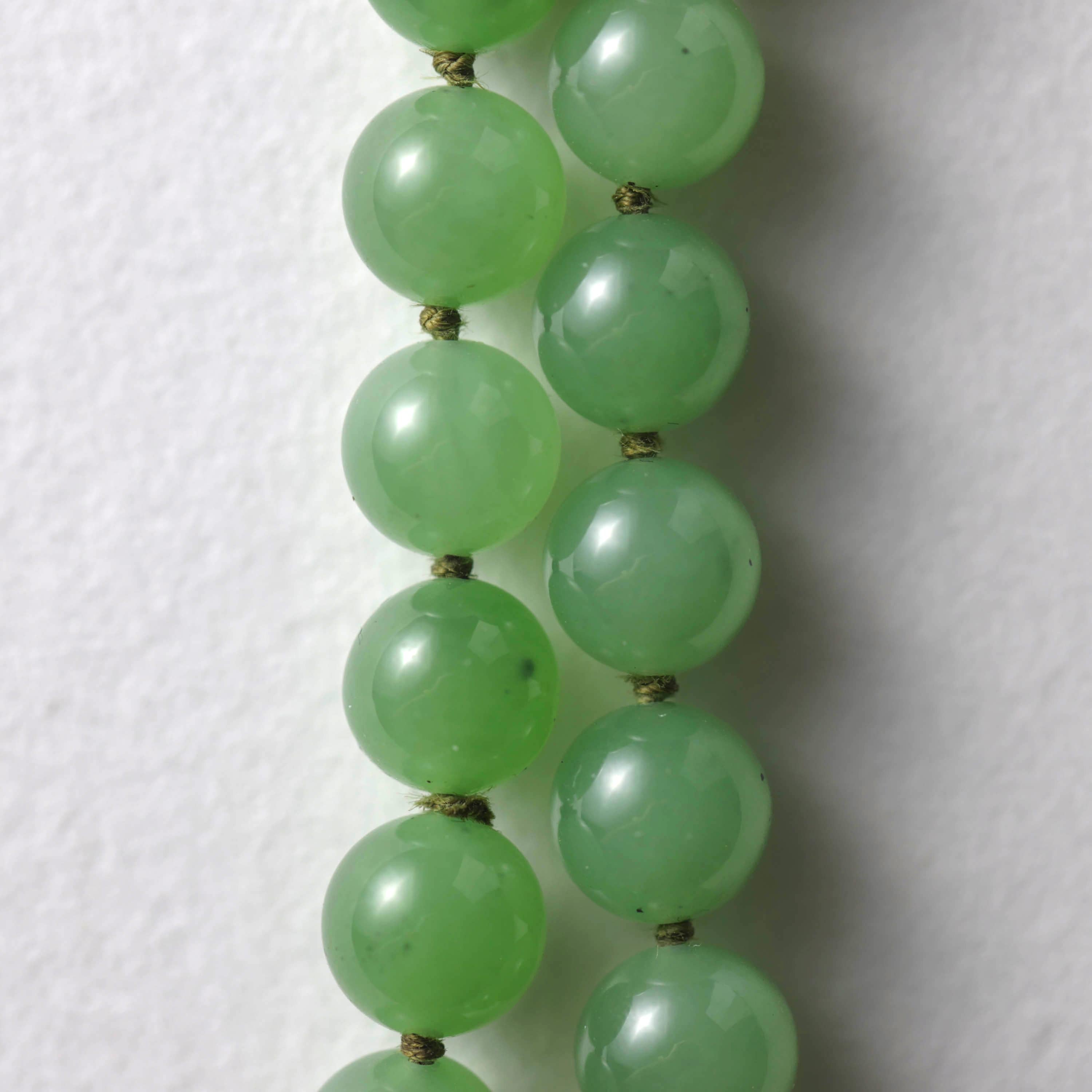 Bead Rare Gump's Jade Necklace, Impossibly Translucent Nephrite 16 ¾