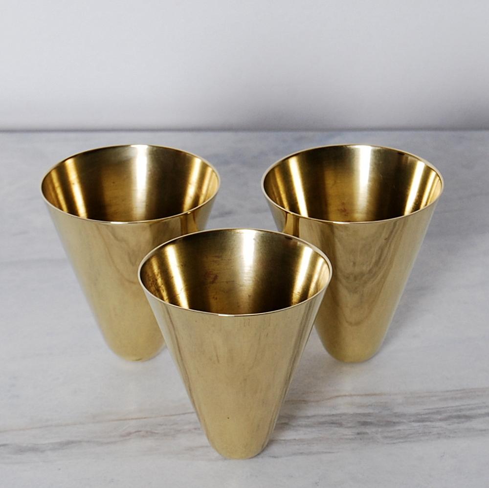 Swedish Rare Gunnar Ander Candleholder for Ystad Metall in Brass For Sale