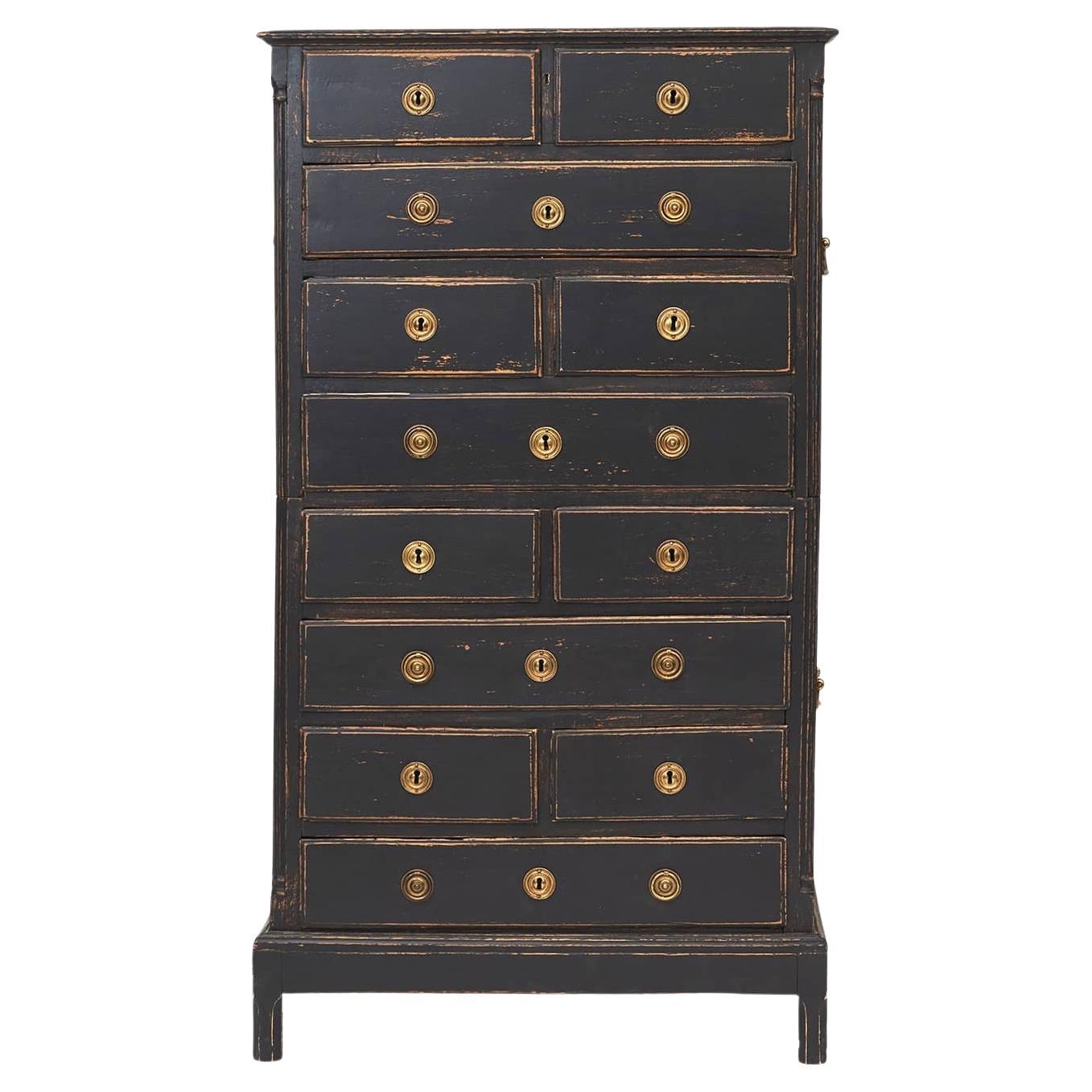 Rare Gustavian 'Louis XVI' 'Chest on Chest' Chest of Drawers, c 1780