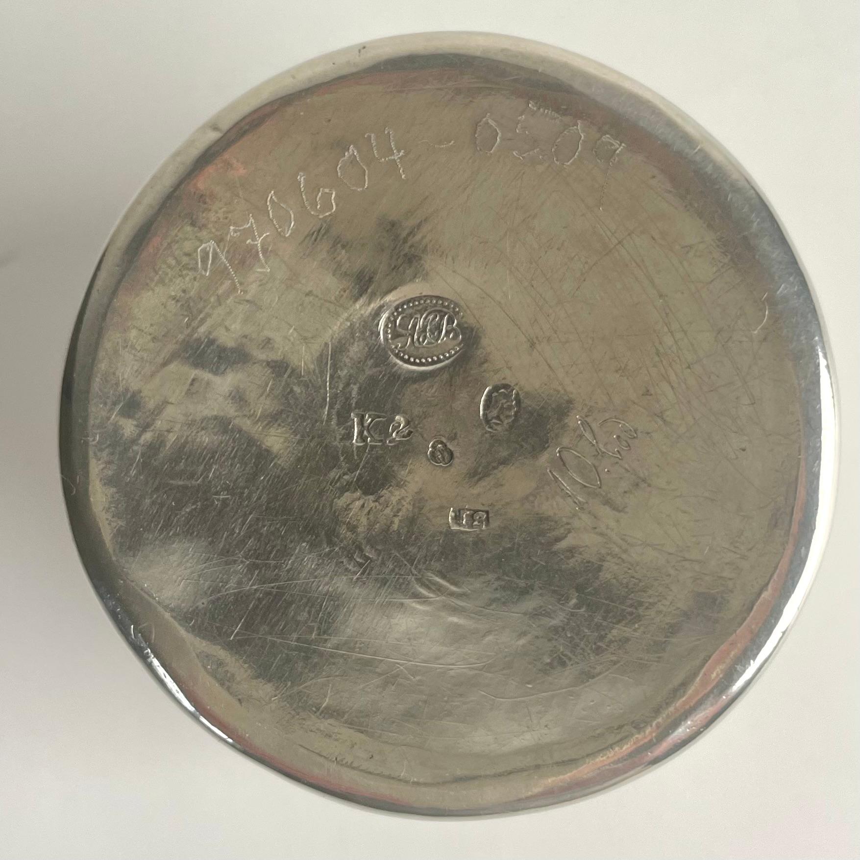 Fine XVIII secolo Rara coppa d'argento gustaviana di Johan Stras da Stoccolma, Svezia, datata 1792 in vendita
