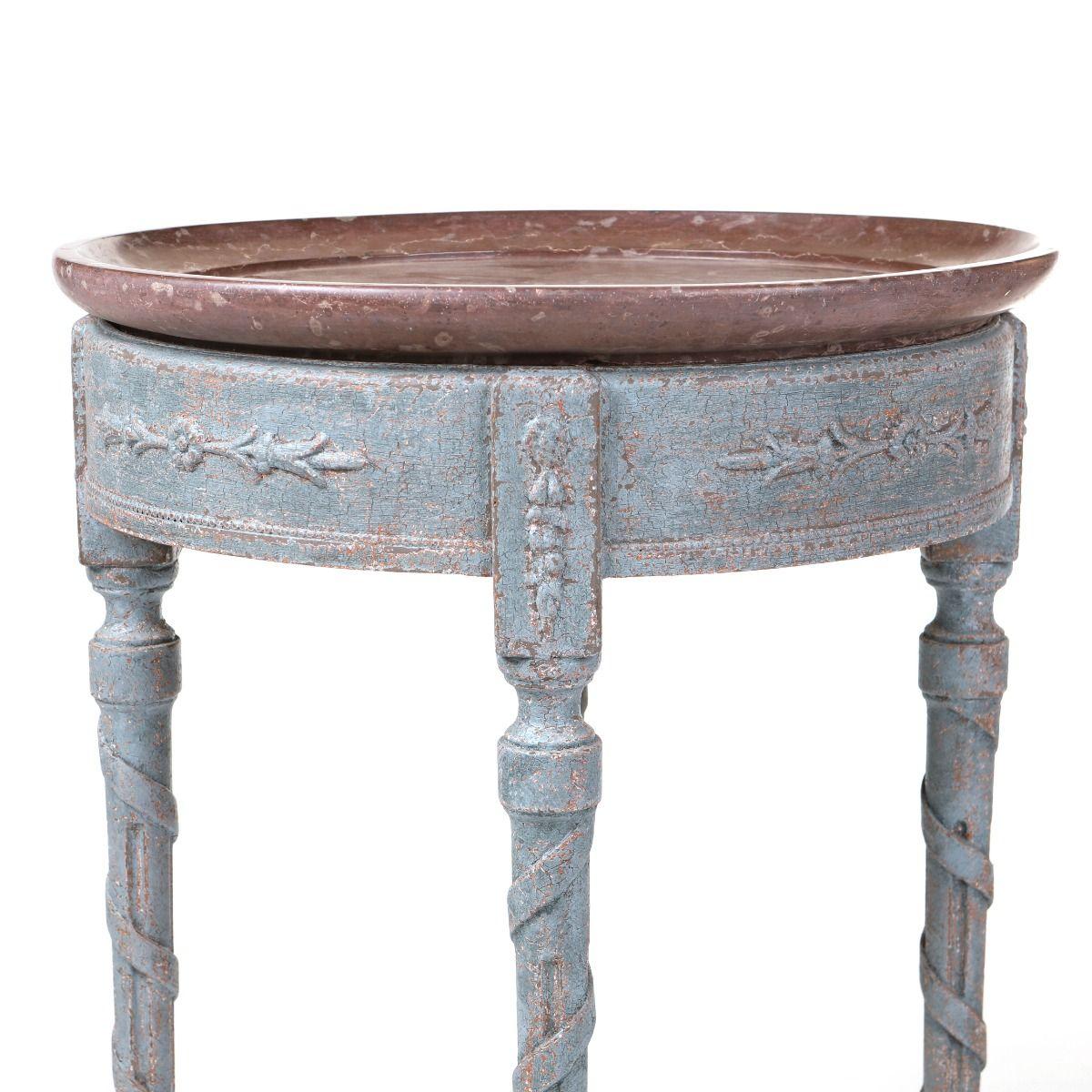 Rare Gustavian Tray Table with Öland Limestone Top For Sale 5