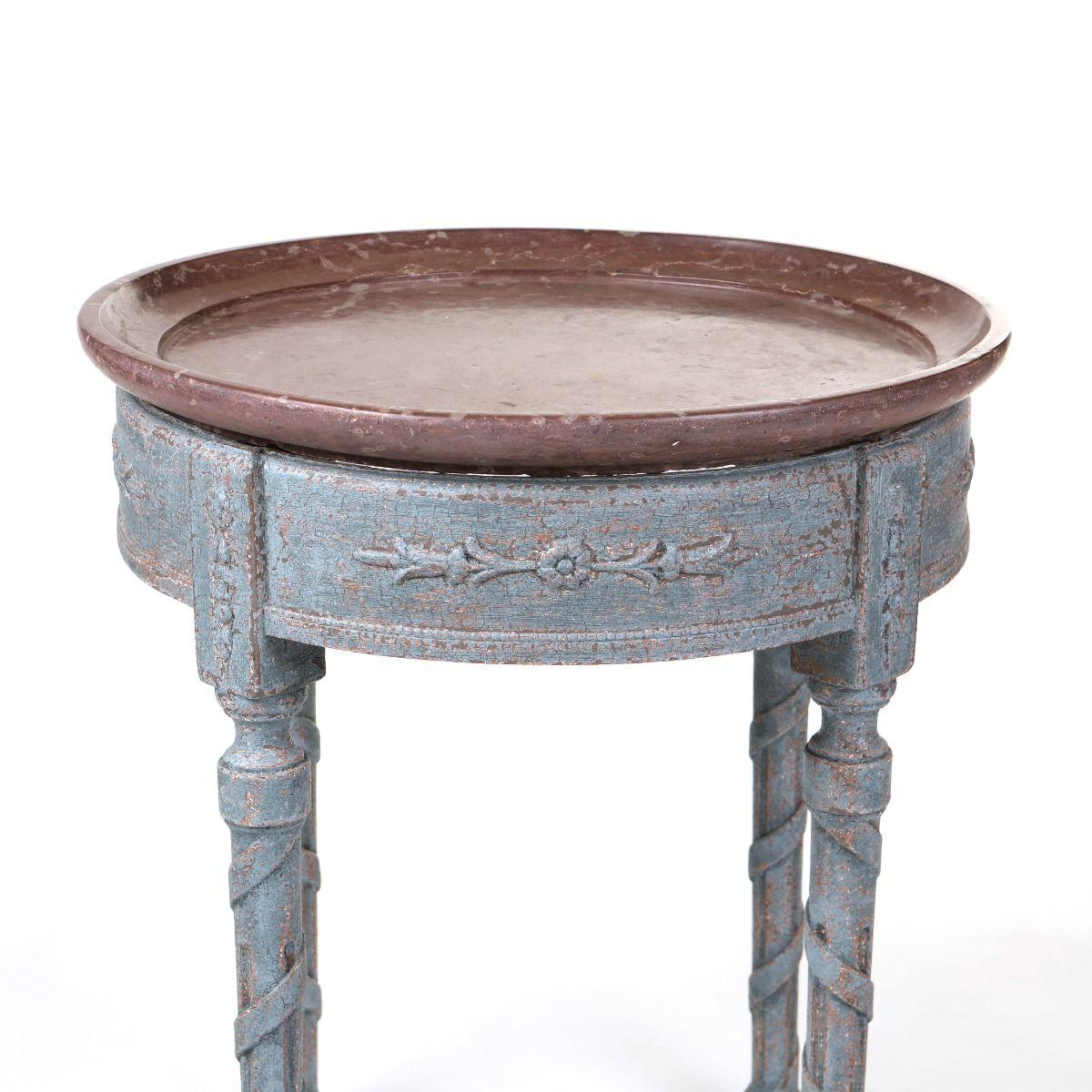 Rare Gustavian Tray Table with Öland Limestone Top In Good Condition For Sale In Kastrup, DK