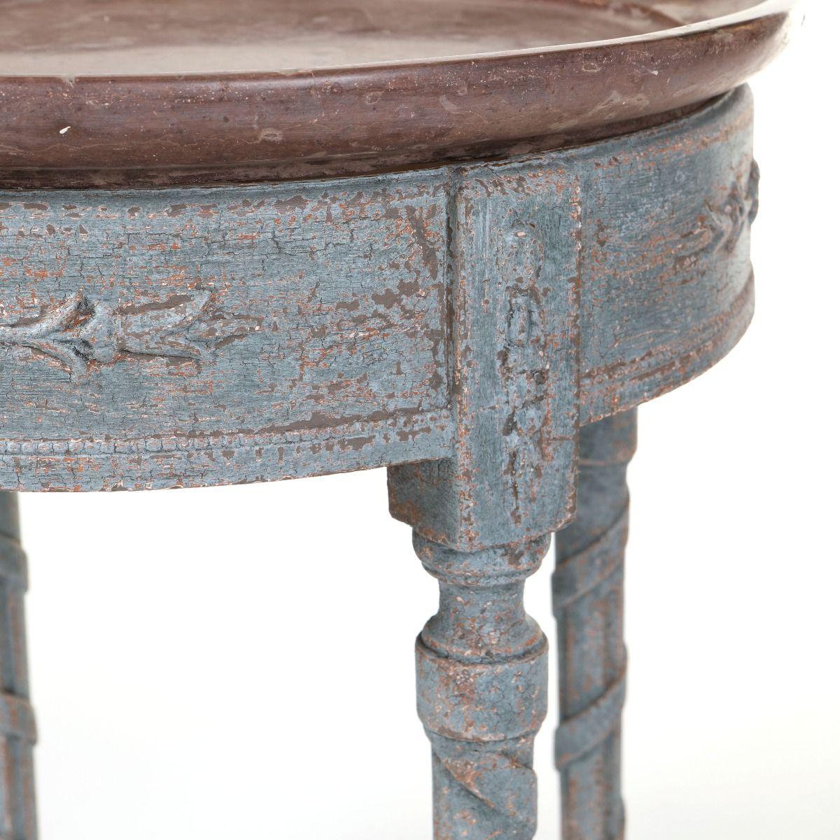 Rare Gustavian Tray Table with Öland Limestone Top For Sale 2