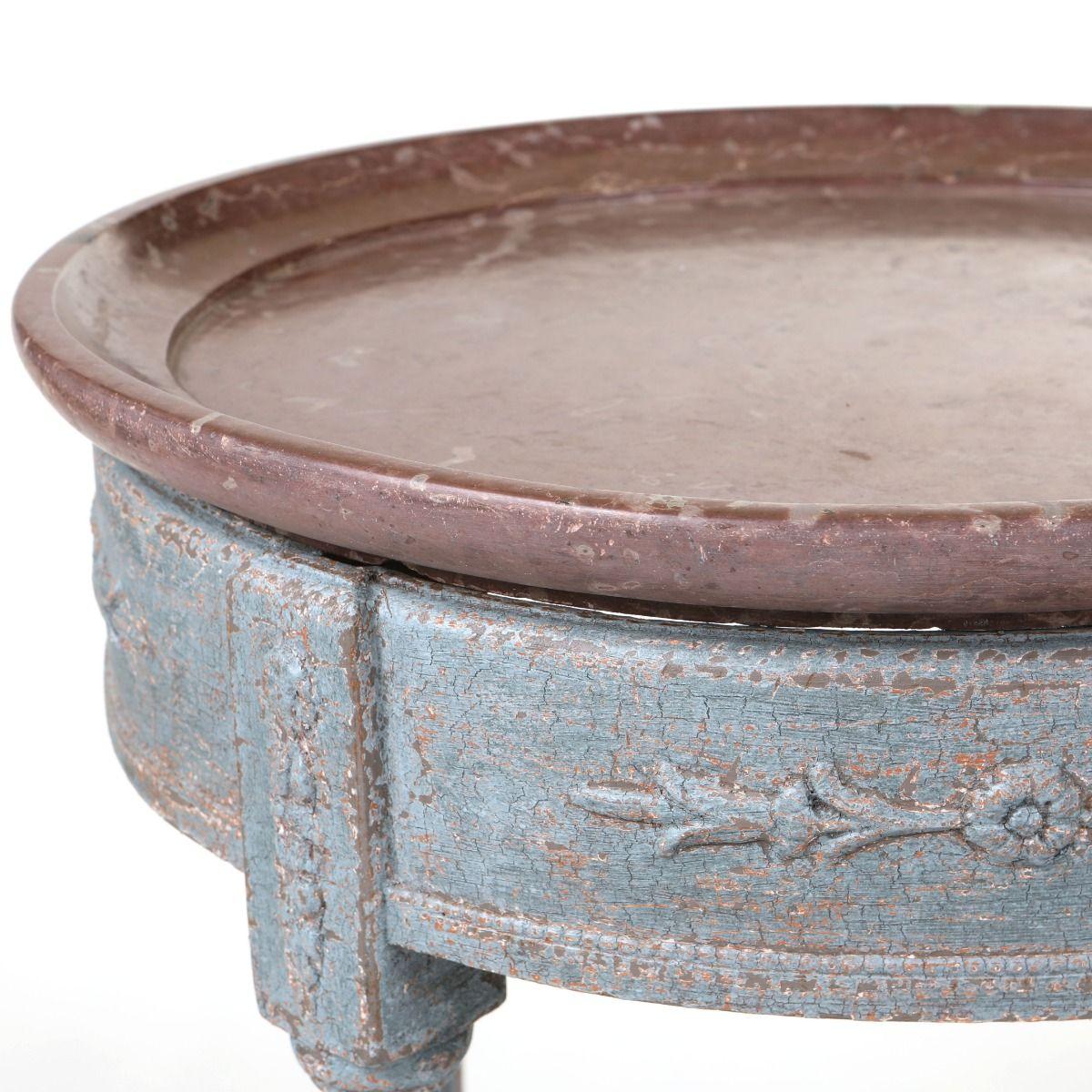 Rare Gustavian Tray Table with Öland Limestone Top For Sale 3