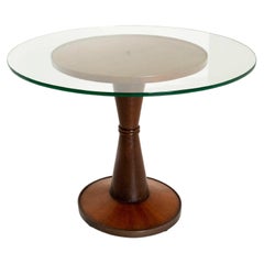 Rare Gustavo Pulitzer-Finali Coffee Table with Glass Top, Italy, 1940s
