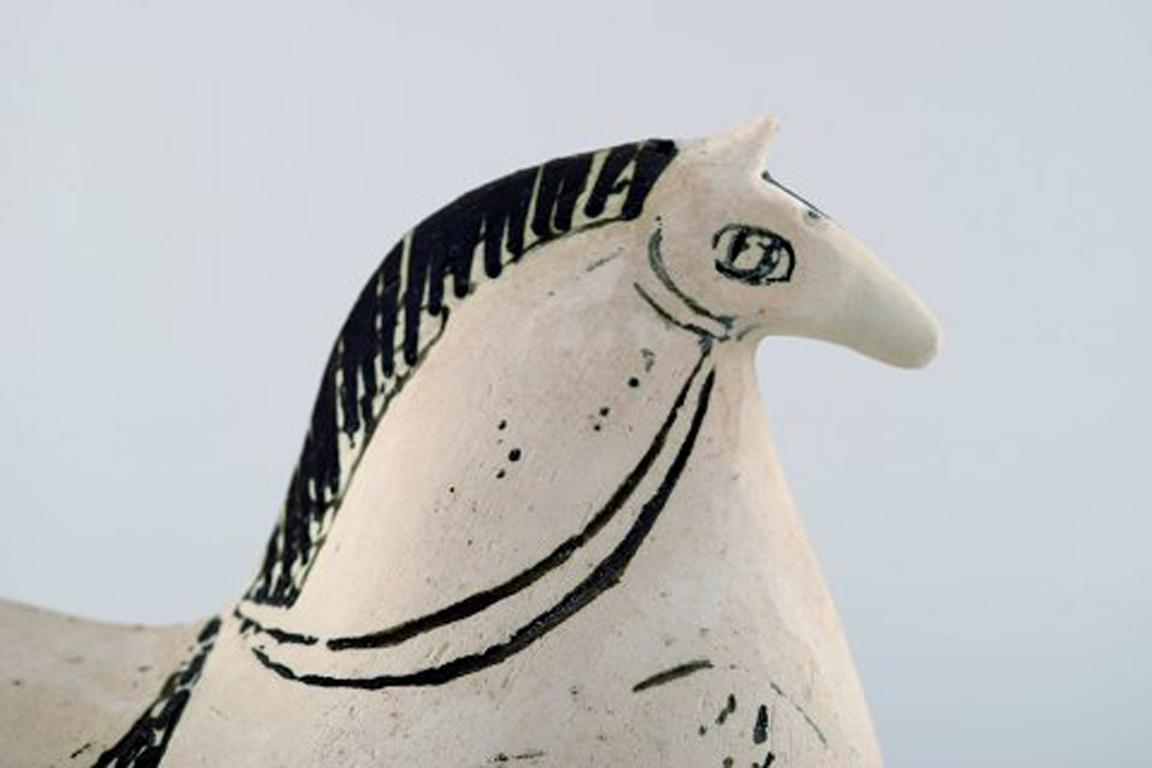 20th Century Rare Gustavsberg Studio Hand, Horse by Stig Lindberg, Swedish Ceramist