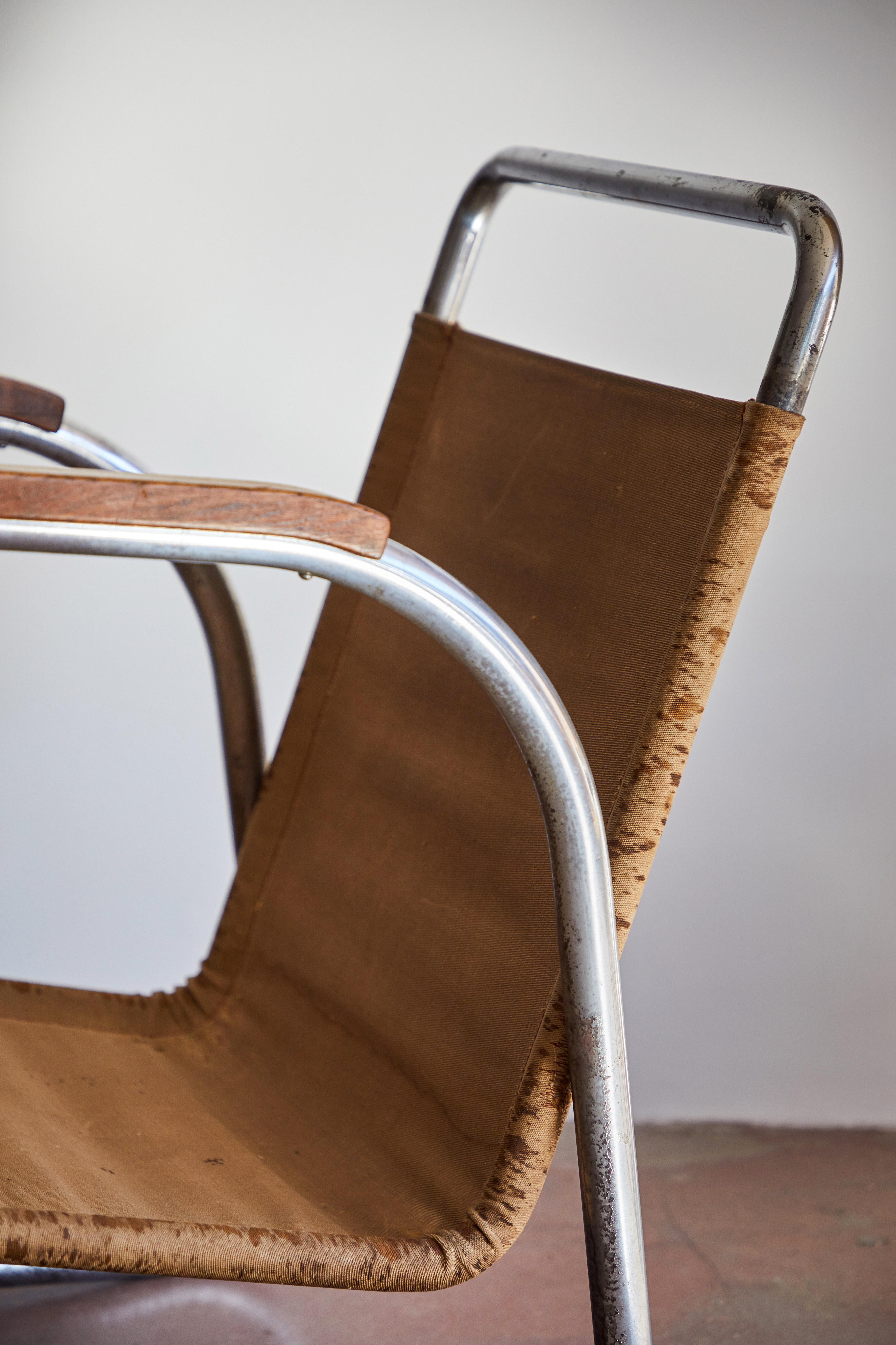 Czech Rare H-91 Lounge Chair by Jindrich Halabala