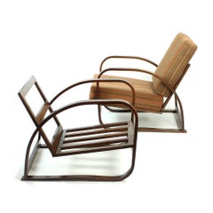 Rare H70 Armchair by Jindrich Halabala, circa 1930