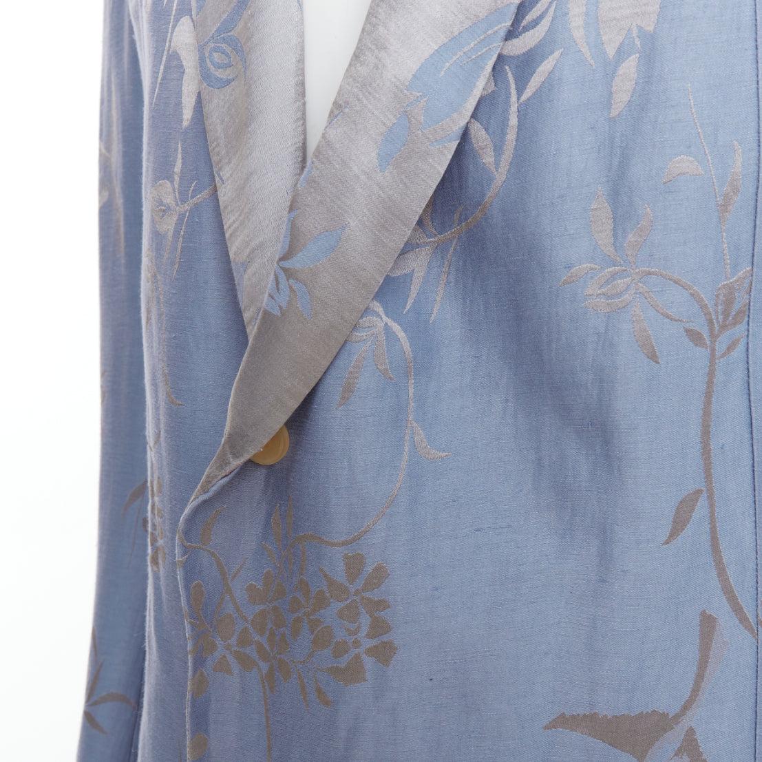 rare HAIDER ACKERMANN 2015 Runway blue silver linen silk floral brocade shawl blazer M
Reference: PRCG/A00028
Brand: Haider Ackermann
Designer: Haider Ackermann
Collection: 2015 - Runway
Material: Linen, Silk
Color: Blue, Silver
Pattern: