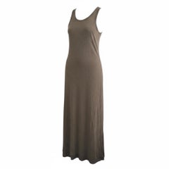 rare Haider Ackermann Sephia Wool Maxi Dress FR 36 Layered Racerback Tank