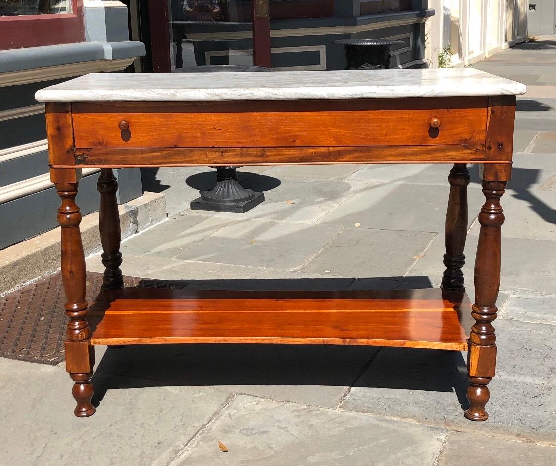Rare Haitian Marble-Top French Bakers Table, 19th Century 3