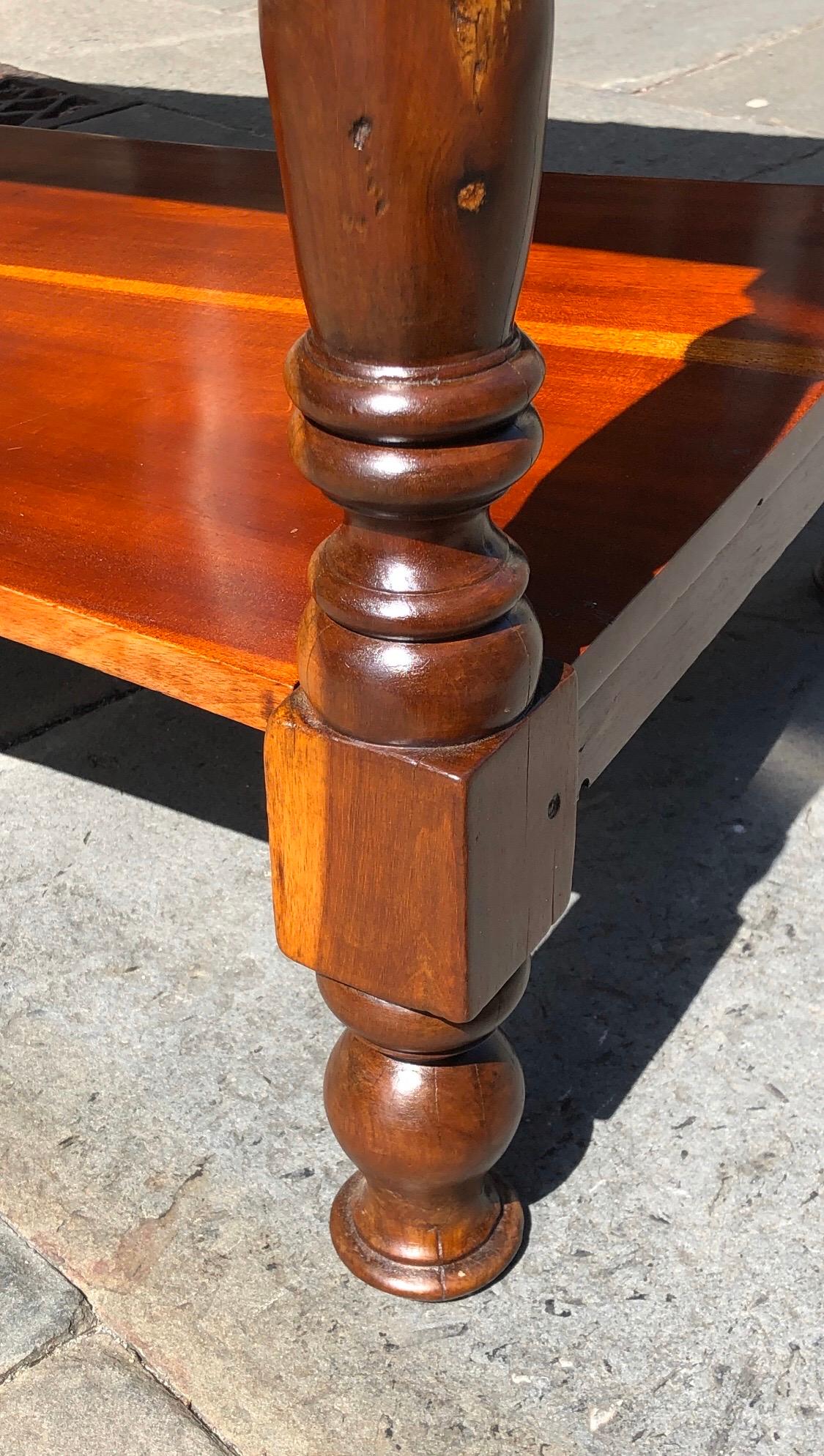 French Provincial Rare Haitian Marble-Top French Bakers Table, 19th Century