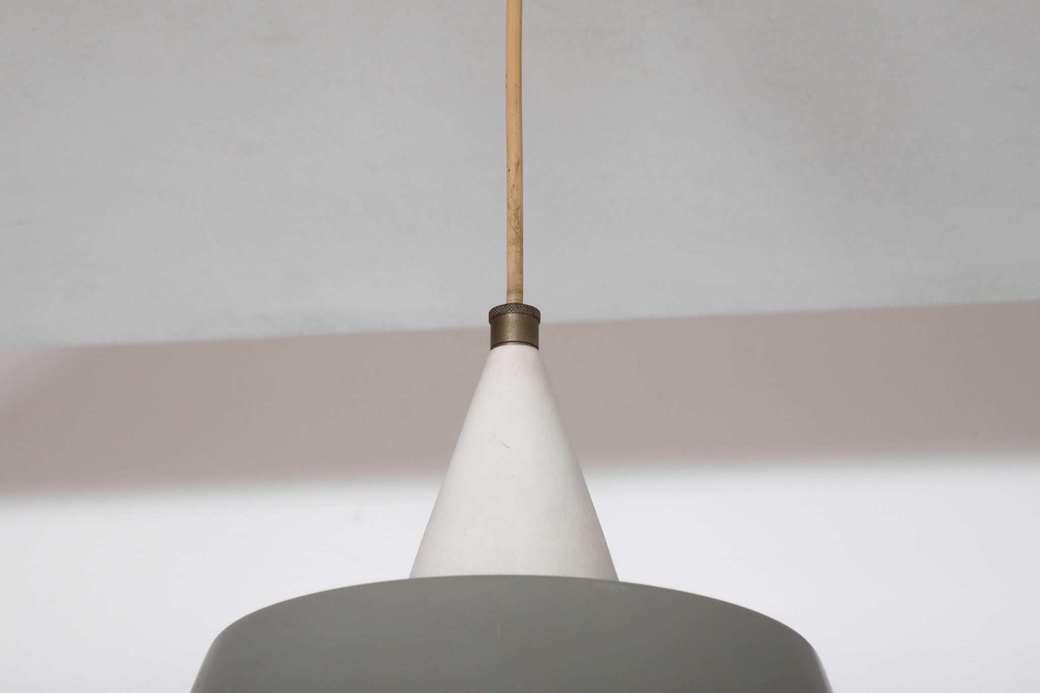 Mid-20th Century Rare Hala Zeist 'Sun Series' Gray Ceiling Lamp by H. Busquet - 1950s For Sale
