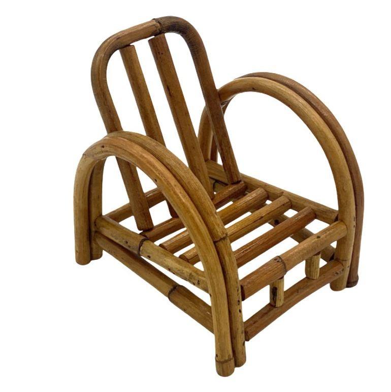 Mid-Century moderno Raro campione di vendita Half Moon Sofa e Lounge Chair in rattan e sedia a dondolo in vendita