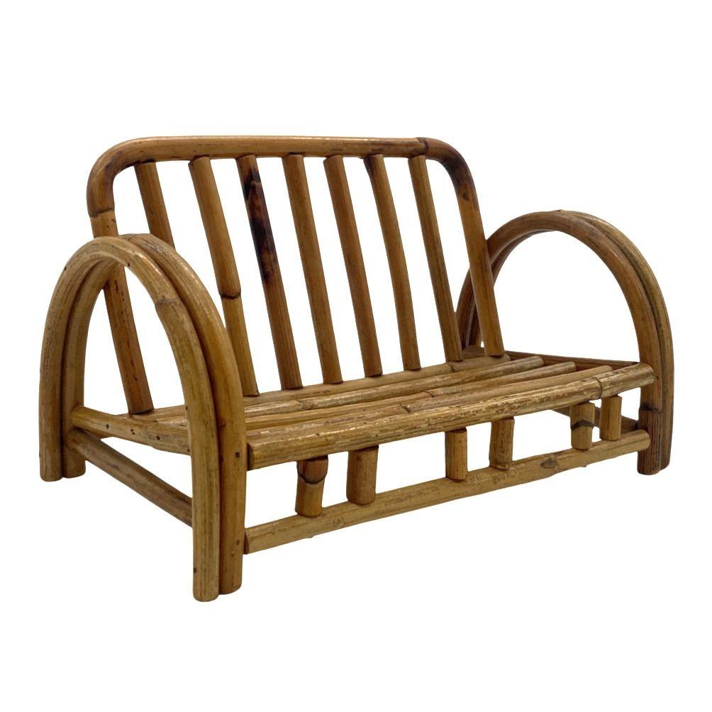 Raro campione di vendita Half Moon Sofa e Lounge Chair in rattan e sedia a dondolo in vendita 1