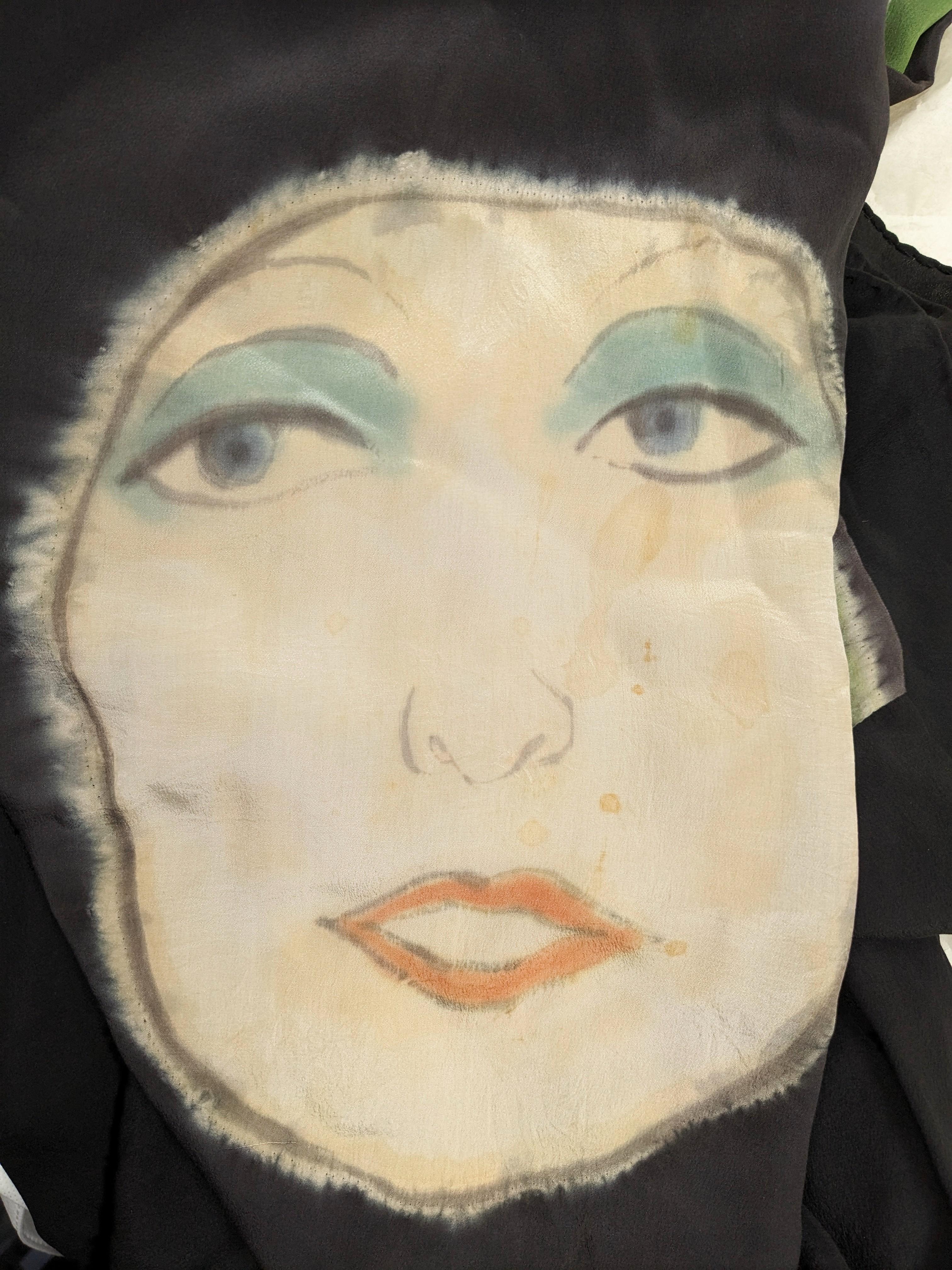 Rare Halston Hand Painted Caftan In Good Condition In New York, NY