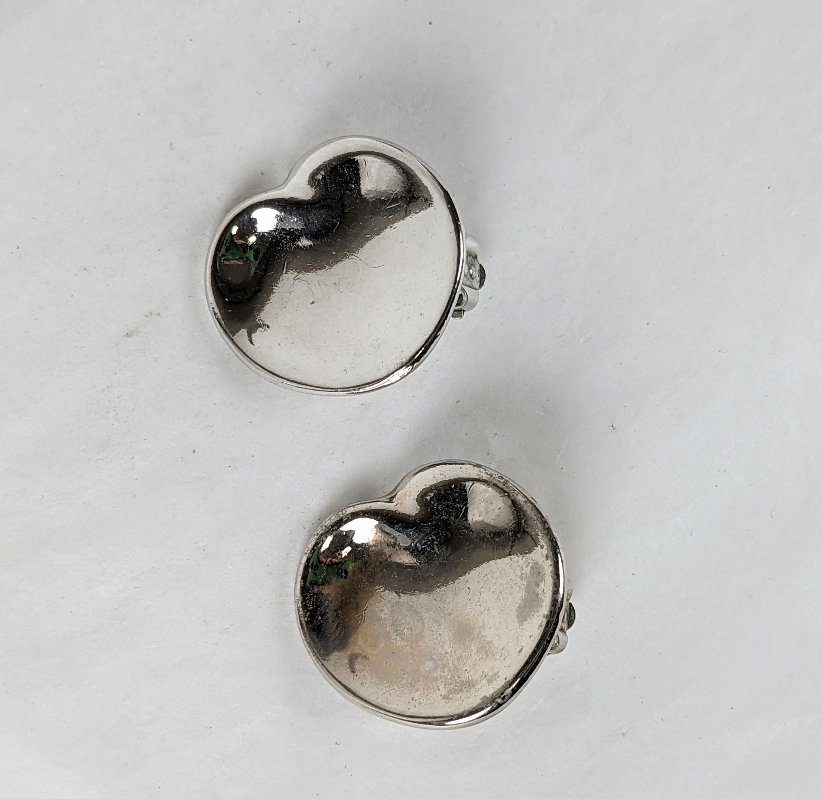 Rare Halston Heart Earrings Bon état - En vente à New York, NY