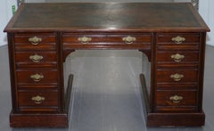 Rara scrivania a due piedistalli in legno duro di Hampton & Sons's Pall Mall