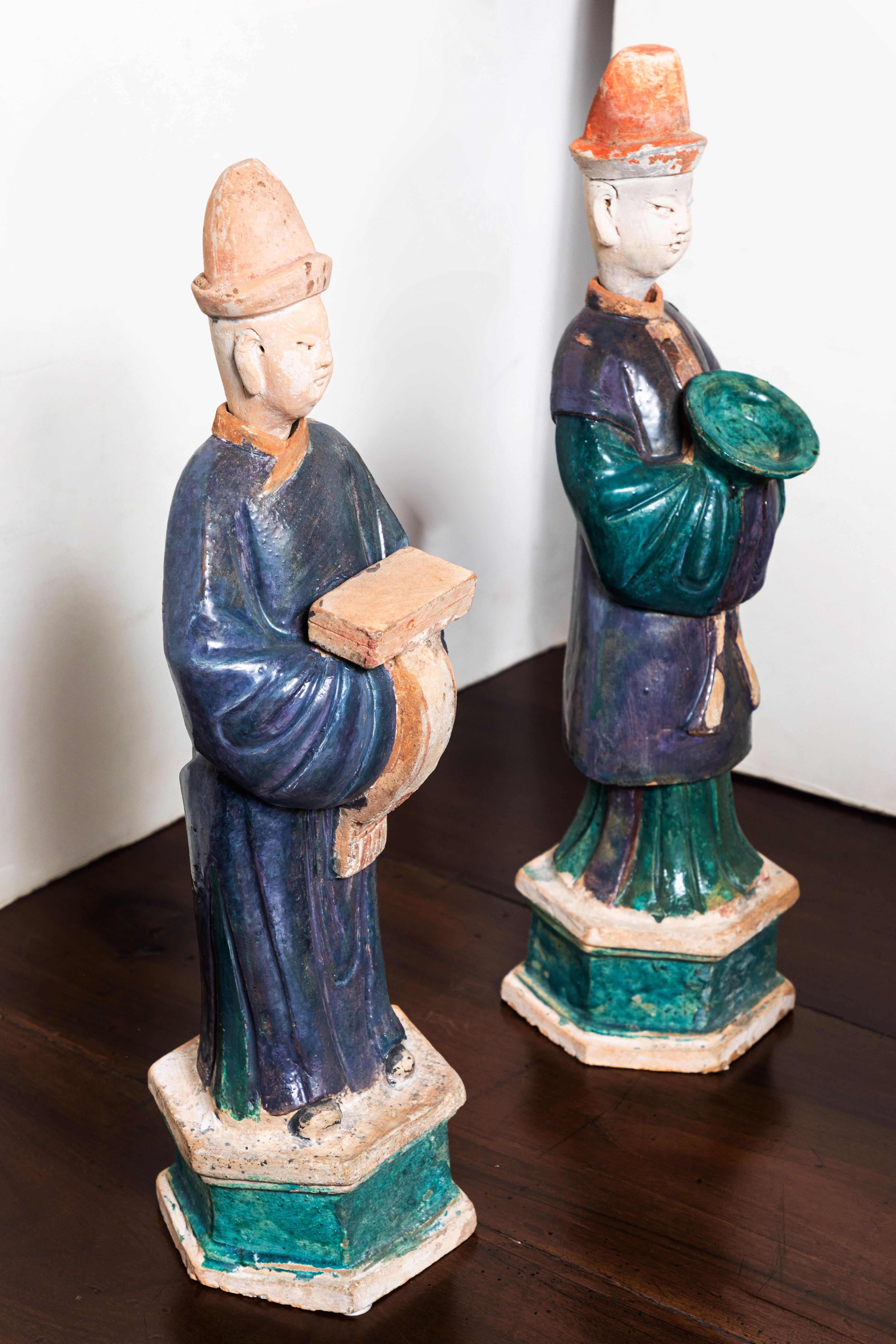 Rare, Ming-Dynasty, Terracotta Figural Procession In Good Condition For Sale In Newport Beach, CA