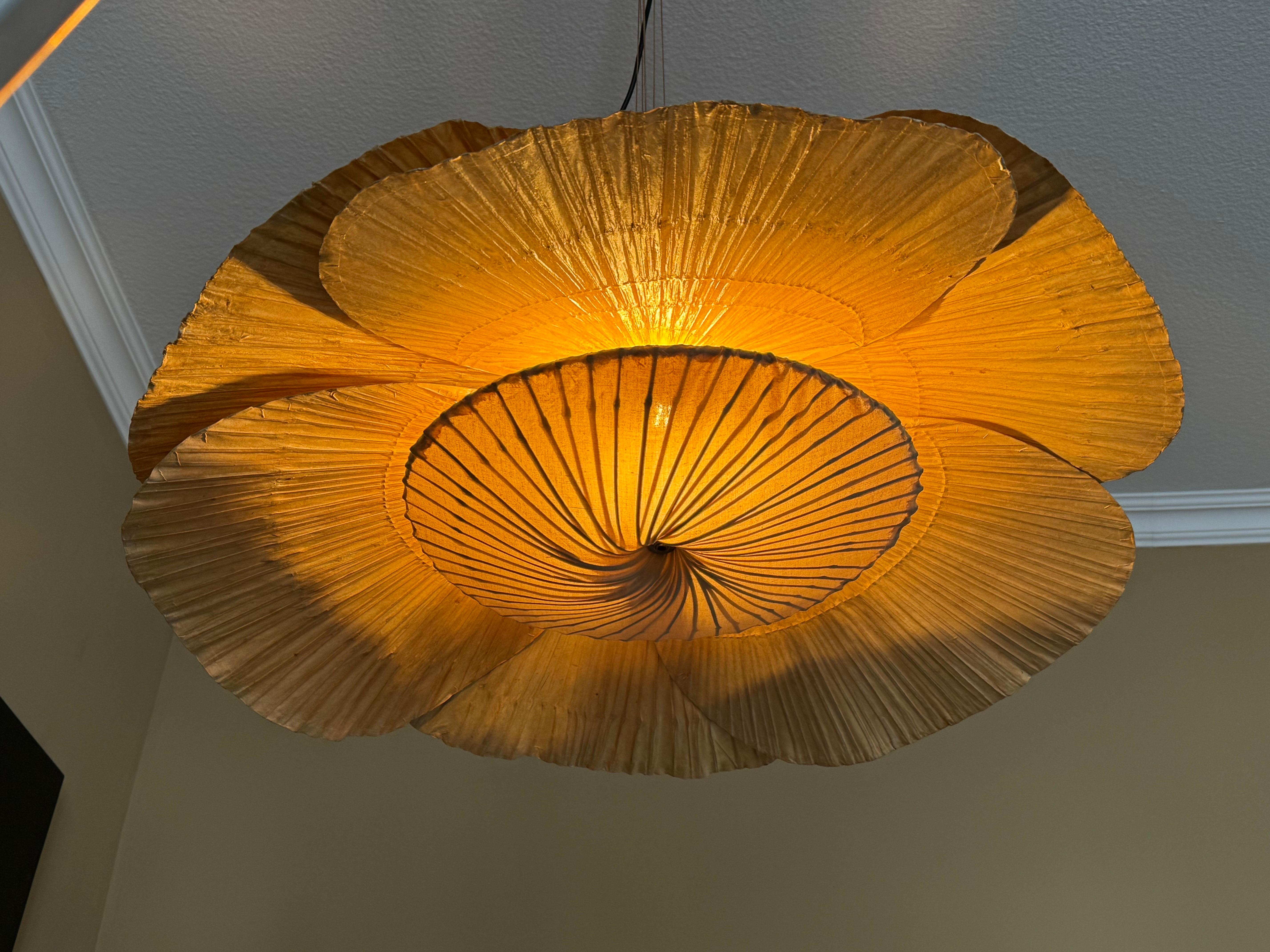 Rare suspension Uchiwa Halo II d'Ingo Maurer pour Design M, 1970 en vente 5