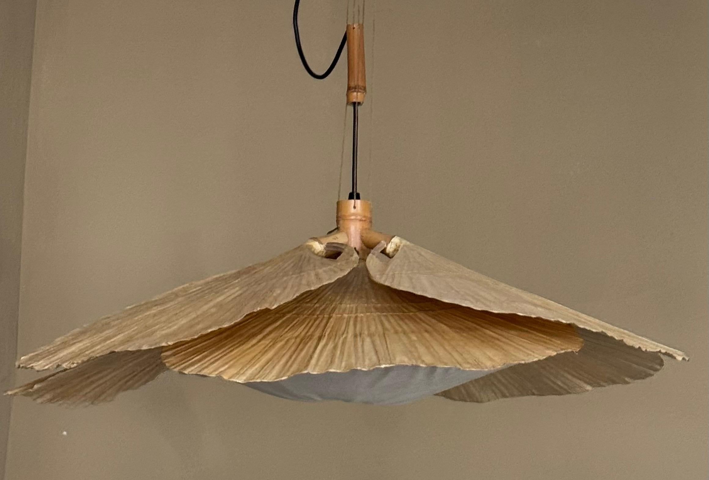 Japonisme Rare suspension Uchiwa Halo II d'Ingo Maurer pour Design M, 1970 en vente