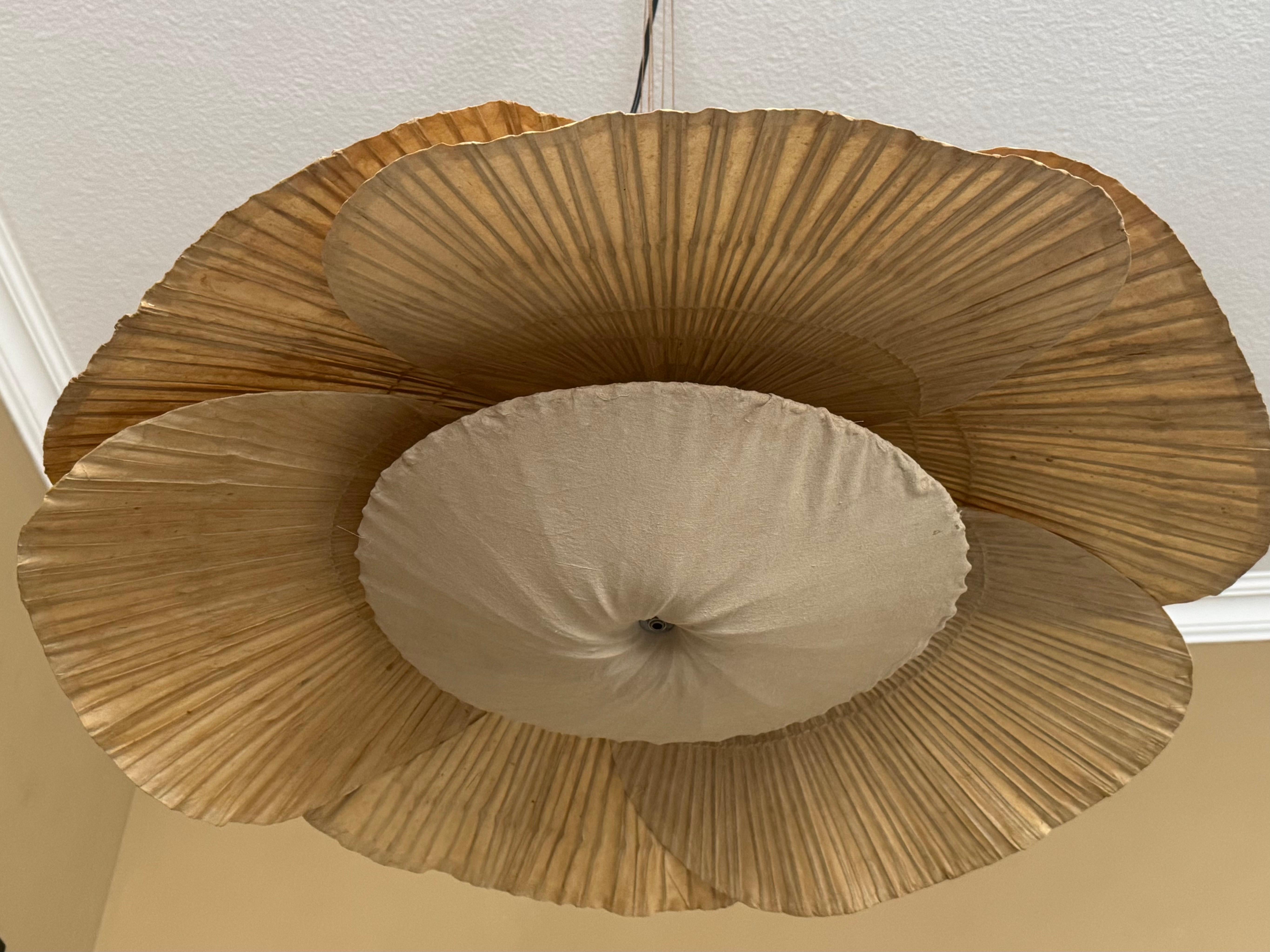 Allemand Rare suspension Uchiwa Halo II d'Ingo Maurer pour Design M, 1970 en vente