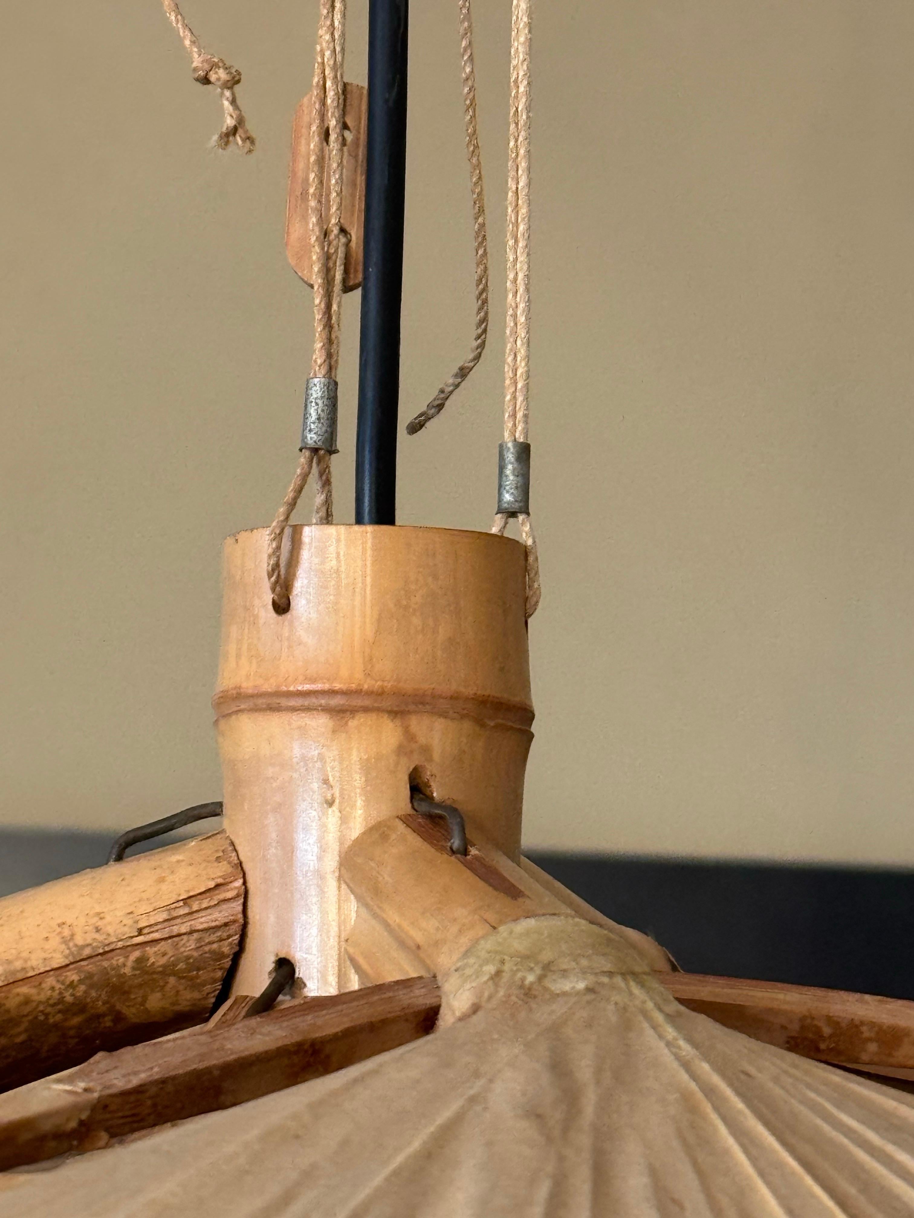 Fin du 20e siècle Rare suspension Uchiwa Halo II d'Ingo Maurer pour Design M, 1970 en vente