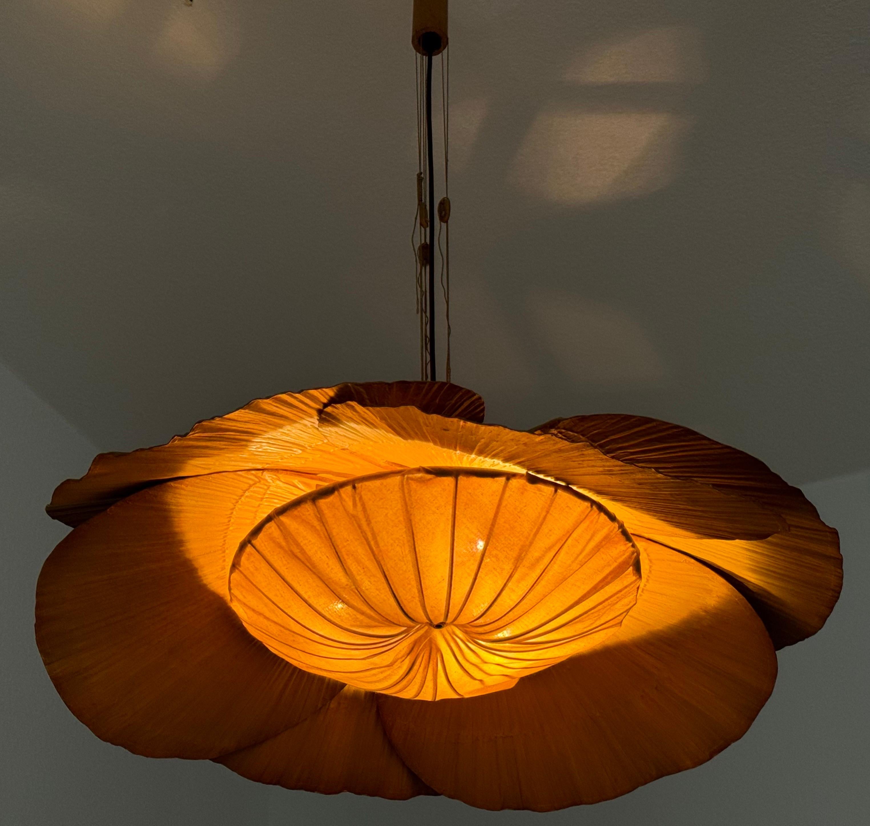 Laqué Rare suspension Uchiwa Halo II d'Ingo Maurer pour Design M, 1970 en vente