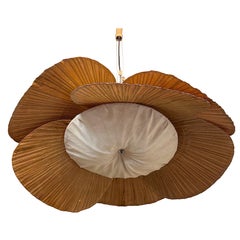 Rare suspension Uchiwa Halo II d'Ingo Maurer pour Design M, 1970