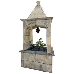 Rare Hand Carved Stone Wellhead Cistern Basin Antique Fountain Focal Point LA CA