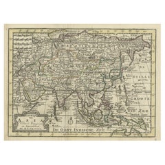 Rare Hand-Colored Antique Map of Asia, 1788