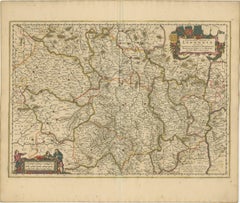 Rare Hand-Colored Map of Lyonnais Region in France by Frederik De Wit c. 1688
