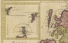 Rare Hand-colored Map of the British Isles by Gerard Valk, Published circa 1700