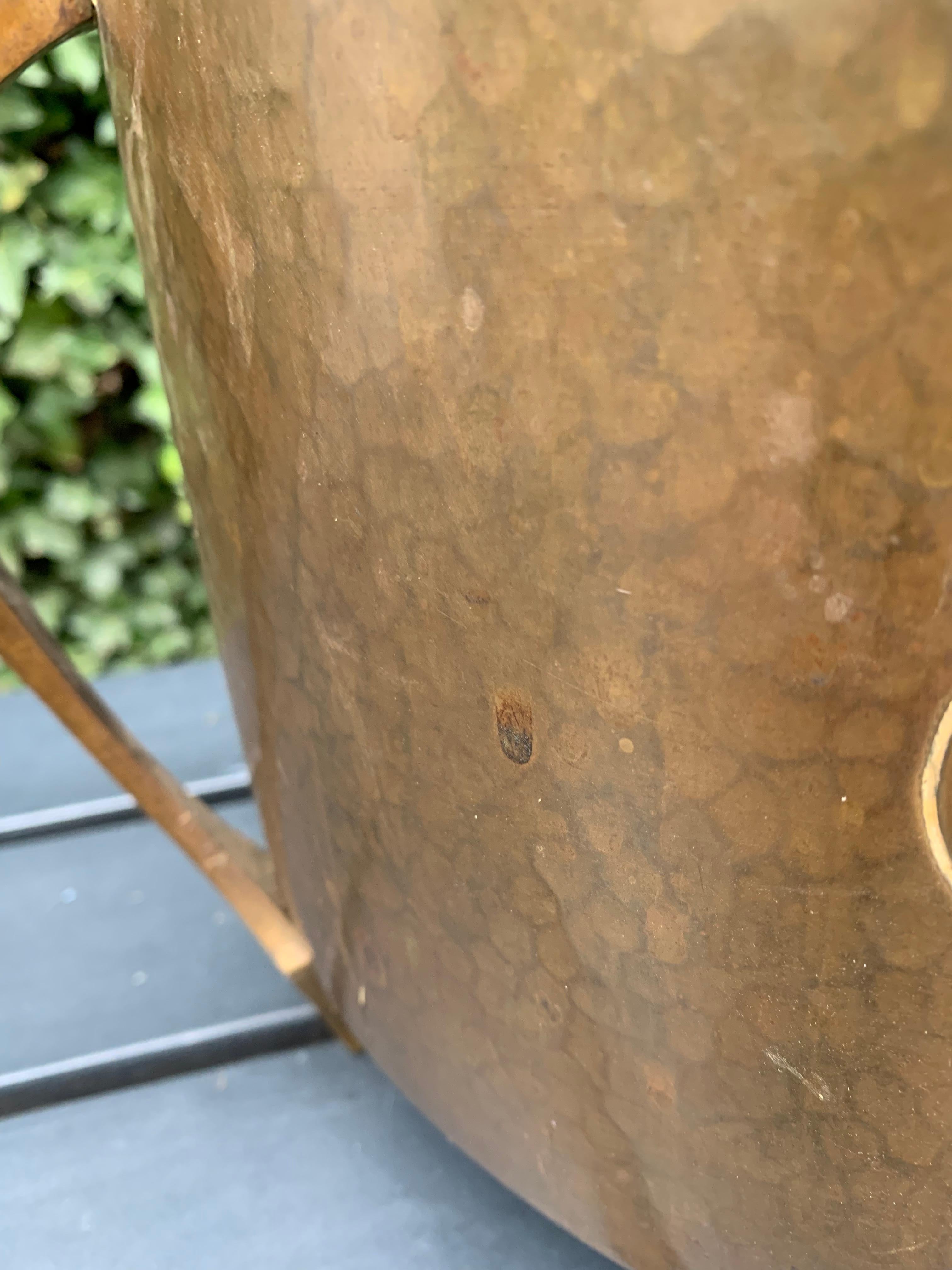 Tedesco Raro Jardiniere o Wine Cooler in ottone e bronzo martellato a mano da WMF in vendita