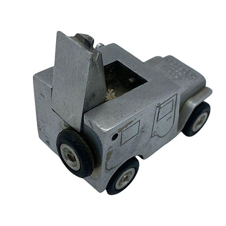 Rare Hand Machined Willys Jeep Ges-Gesch Table Lighter, West Germany by by Baier In Good Condition For Sale In Van Nuys, CA