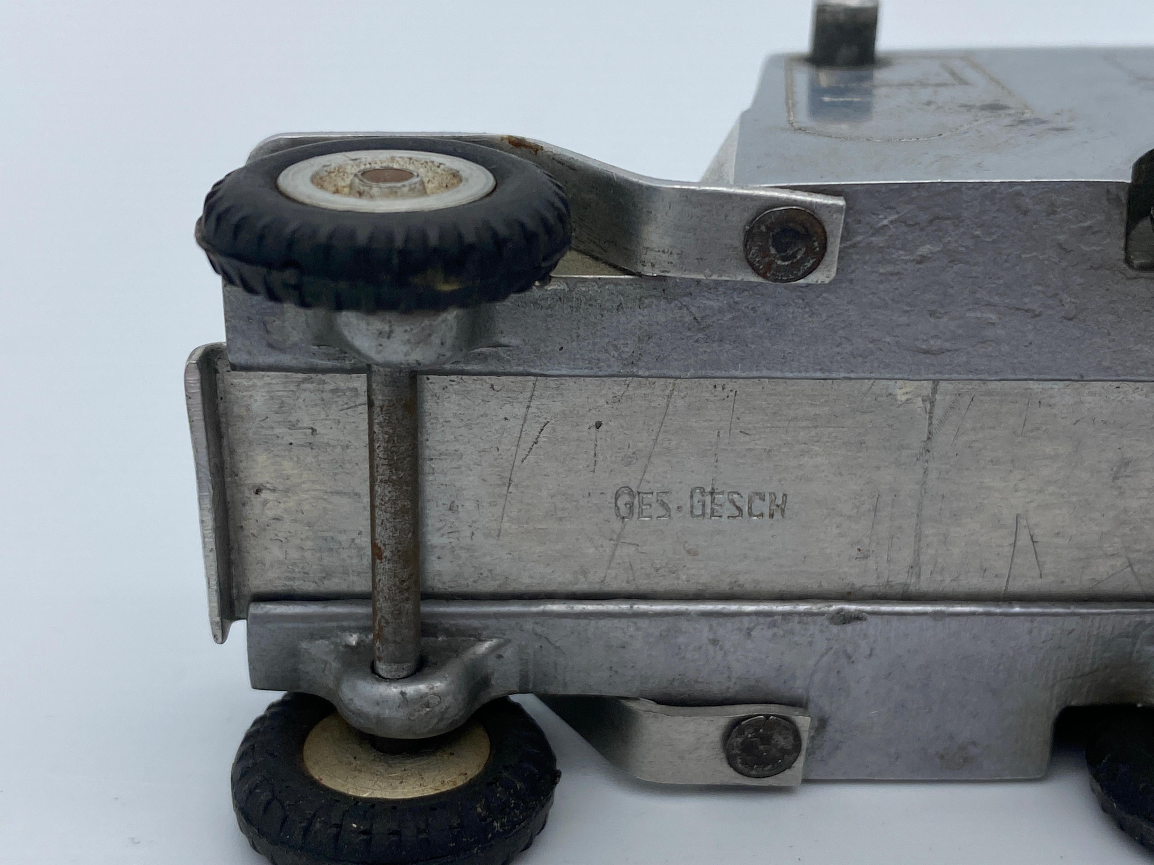 Rare Hand Machined Willys Jeep Ges-Gesch Table Lighter, West Germany by by Baier In Good Condition For Sale In Van Nuys, CA