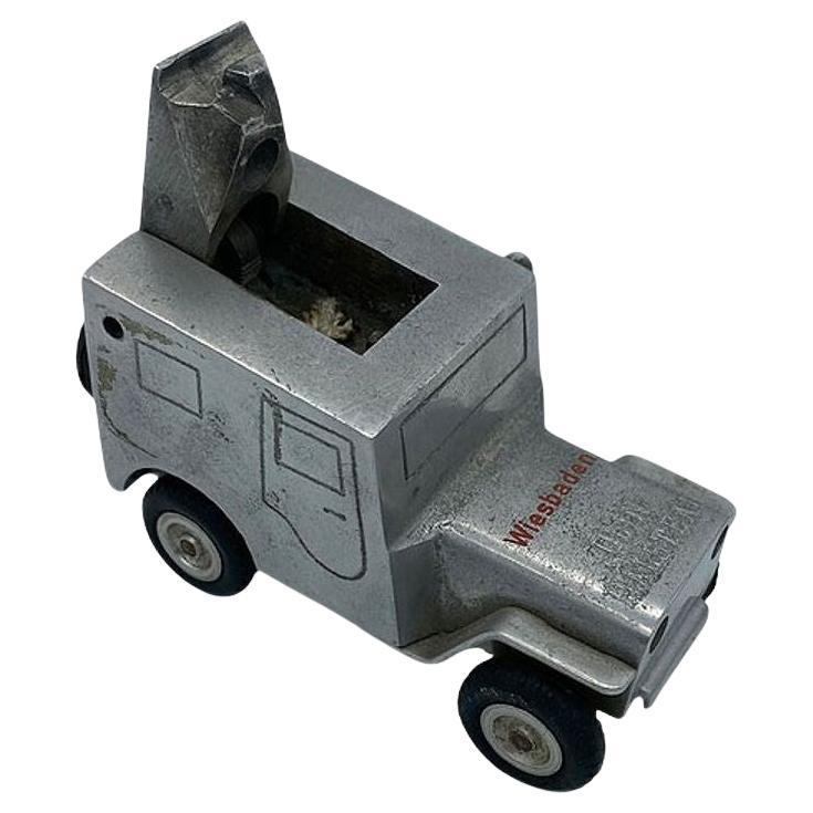 Seltenes handgefertigtes Willys Jeep Ges-Gesch Tischfeuerzeug, Westdeutschland von by Baier